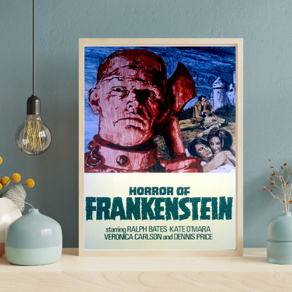 Horror of Frankenstein framed poster