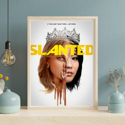Slanted framed poster