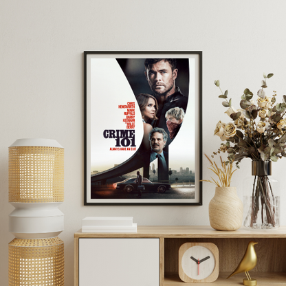 Crime 101 framed poster