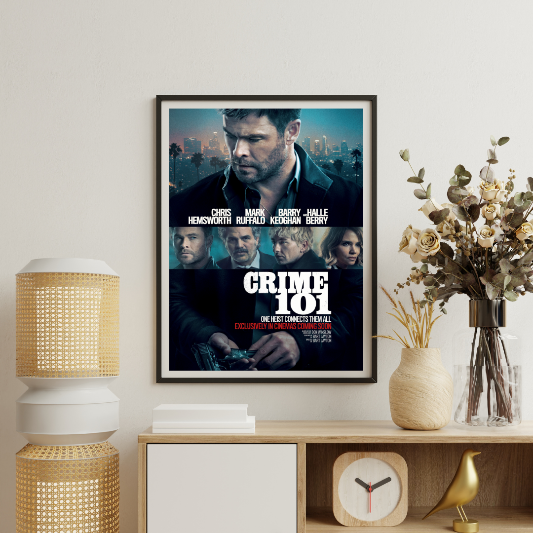 Crime 101 framed poster