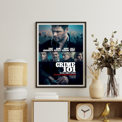 Crime 101 framed poster