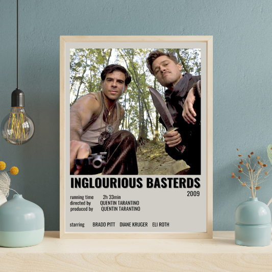 Inglourious Basterds minimalist framed poster