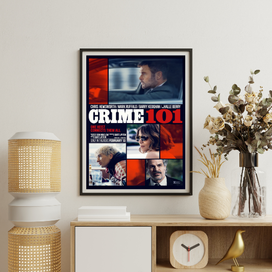 Crime 101 framed poster