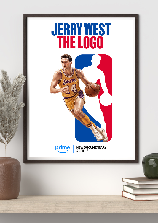 Jerry West The Logo framed poster