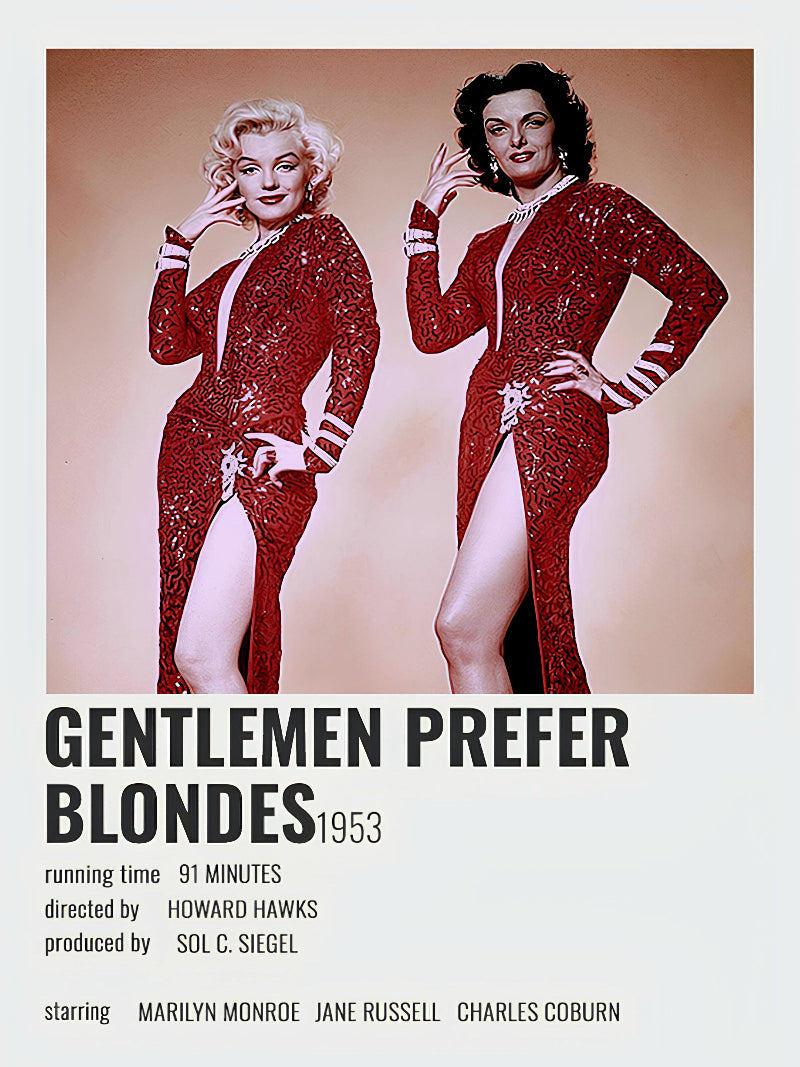 Gentlemen Prefer Blondes minimalist paper poster