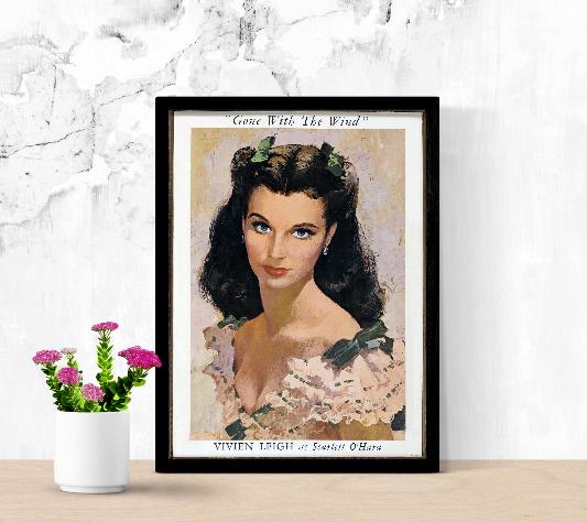 Vivien Leigh Gone With The Wind framed poster