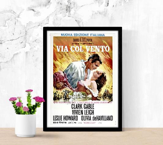 Via col vento framed poster