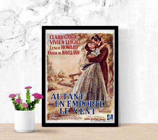 Autant en emporte le vent framed poster