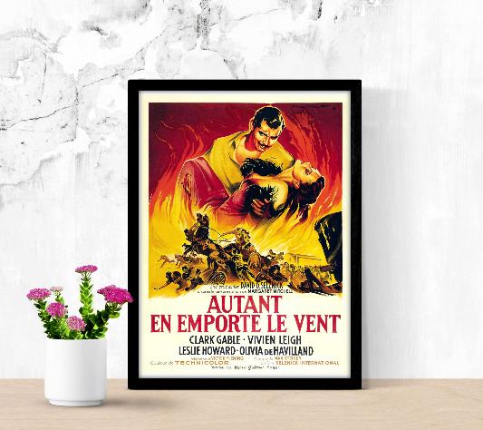 Autant en emporte le vent framed poster