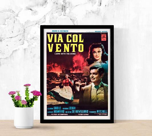 Via col vento framed poster