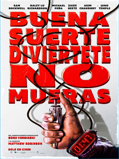 Buena Suerte Diviertete No Mueras paper poster