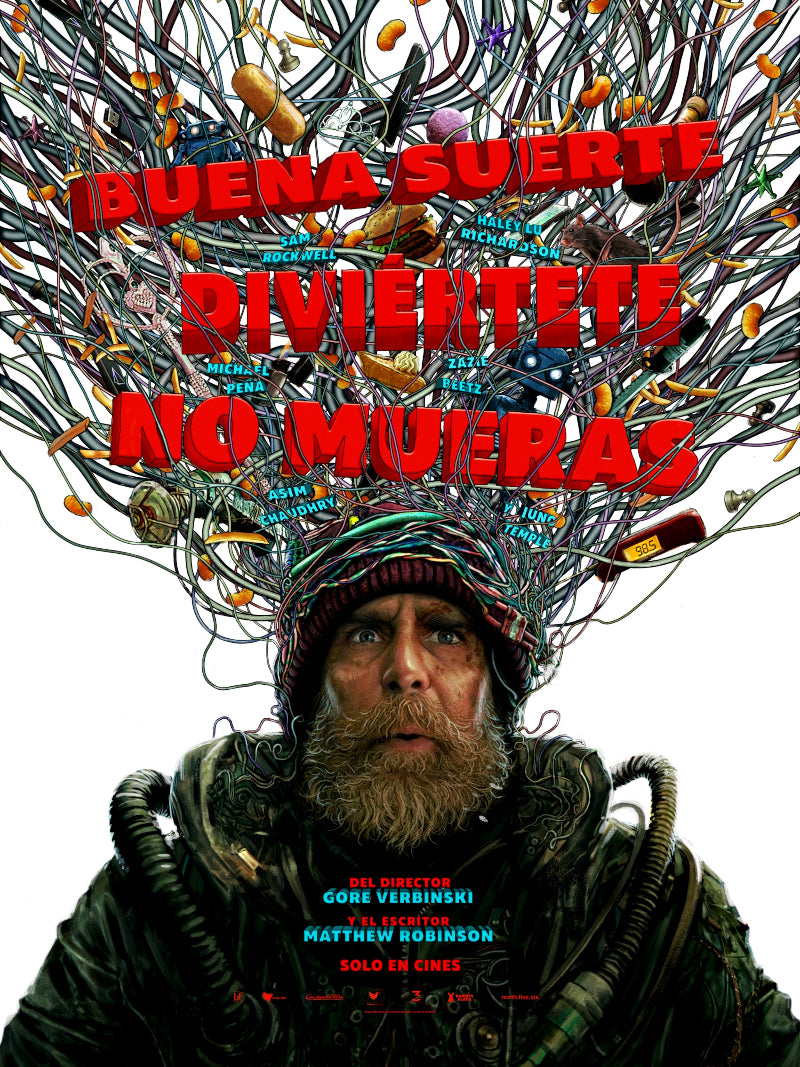 Buena Suerte Diviertete No Mueras paper poster