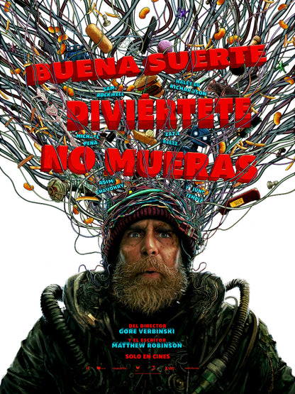 Buena Suerte Diviertete No Mueras paper poster