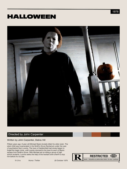 Halloween minimalist paper poster