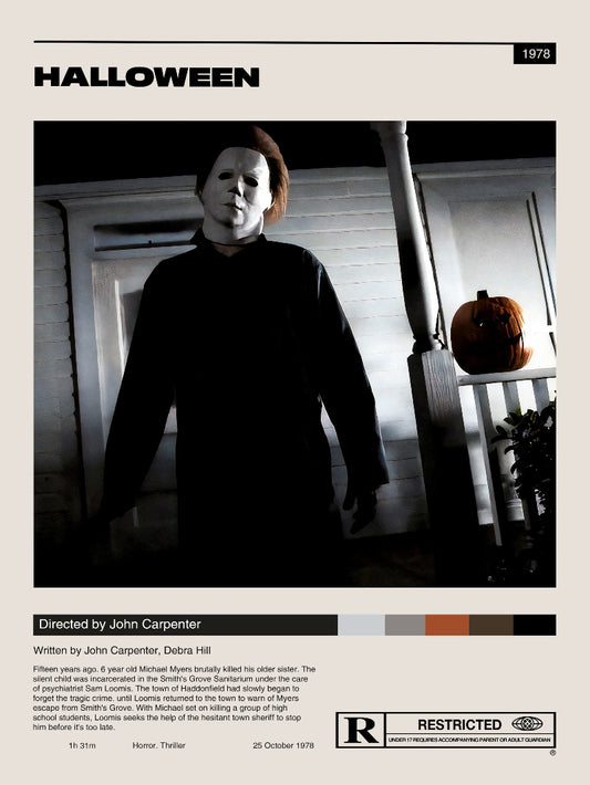 Halloween minimalist paper poster