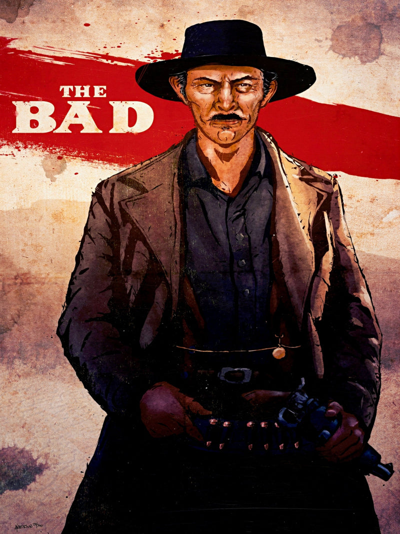 Lee Van Cleef The Bad paper poster