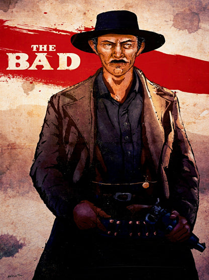 Lee Van Cleef The Bad paper poster