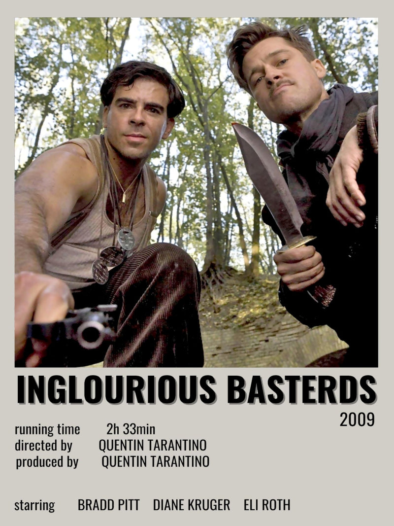 Inglourious Basterds minimalist paper poster