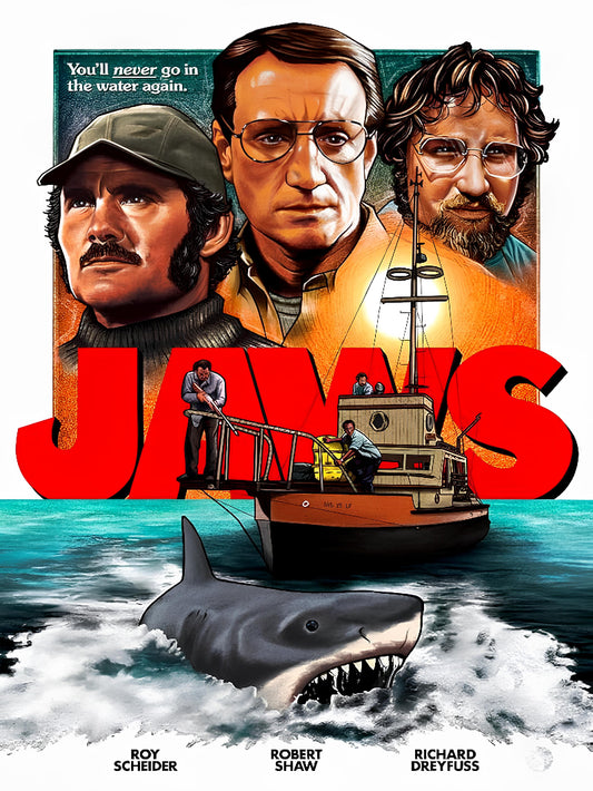 Jaws Cinematic Wall Art paper poster