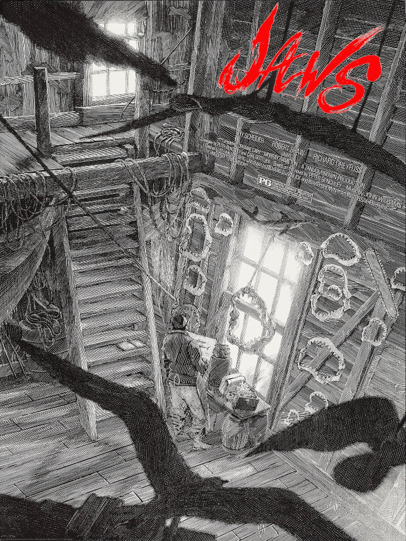 Jaws Cinematic Wall Art paper poster