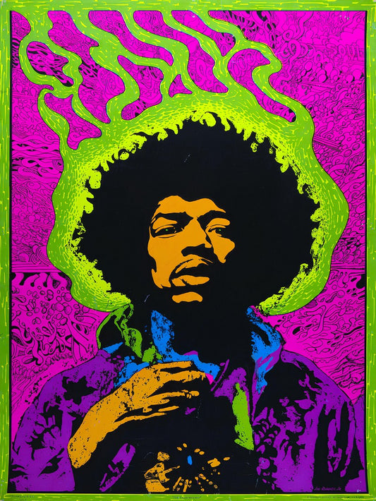 Jimi Hendrix paper poster