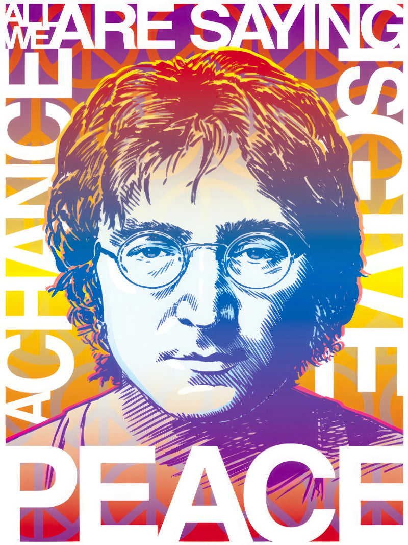 John Lenon Peace paper poster