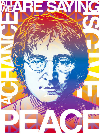 John Lenon Peace paper poster