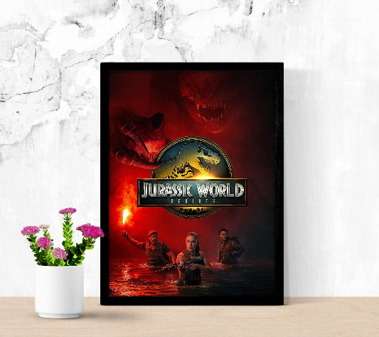 Jurassic World Rebirth framed poster