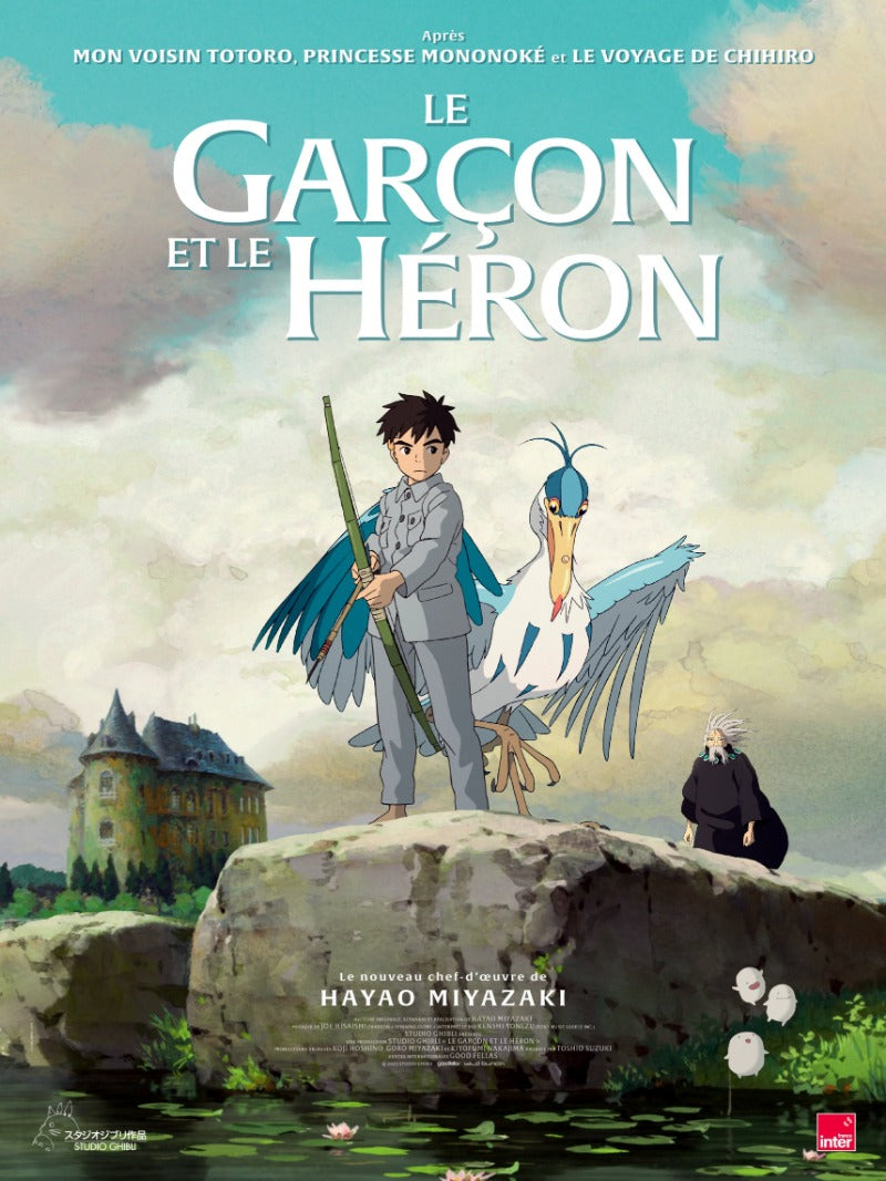 Le garçon et le héron - paper poster - postercinema