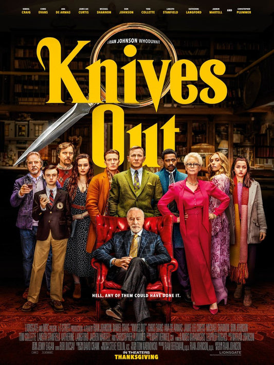 Knives Out paper poster