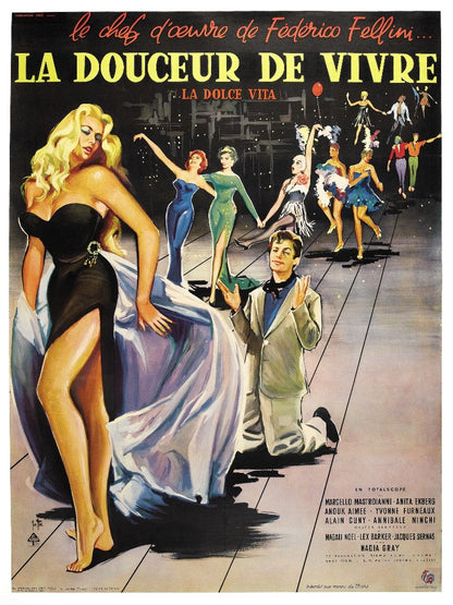 La dolce vita paper poster