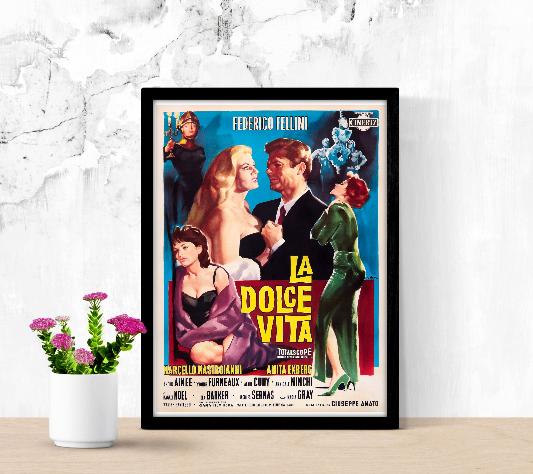 La dolce vita framed poster