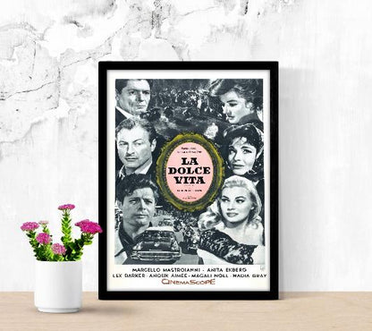 La dolce vita framed poster