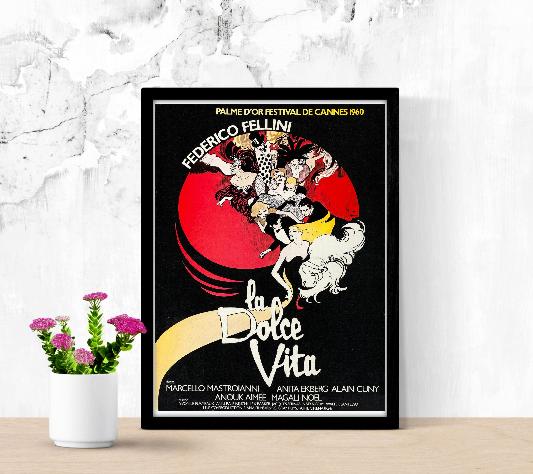 La dolce vita framed poster