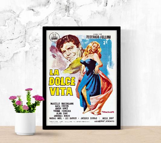 La dolce vita framed poster