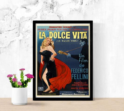 La dolce vita framed poster