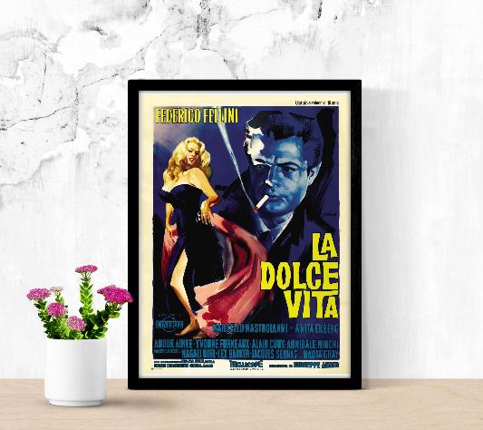 La dolce vita framed poster