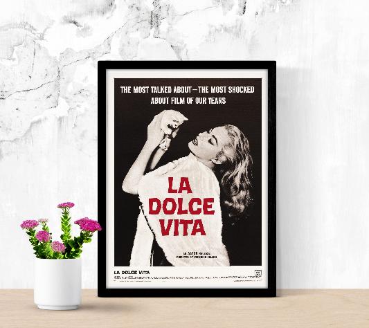 La dolce vita framed poster