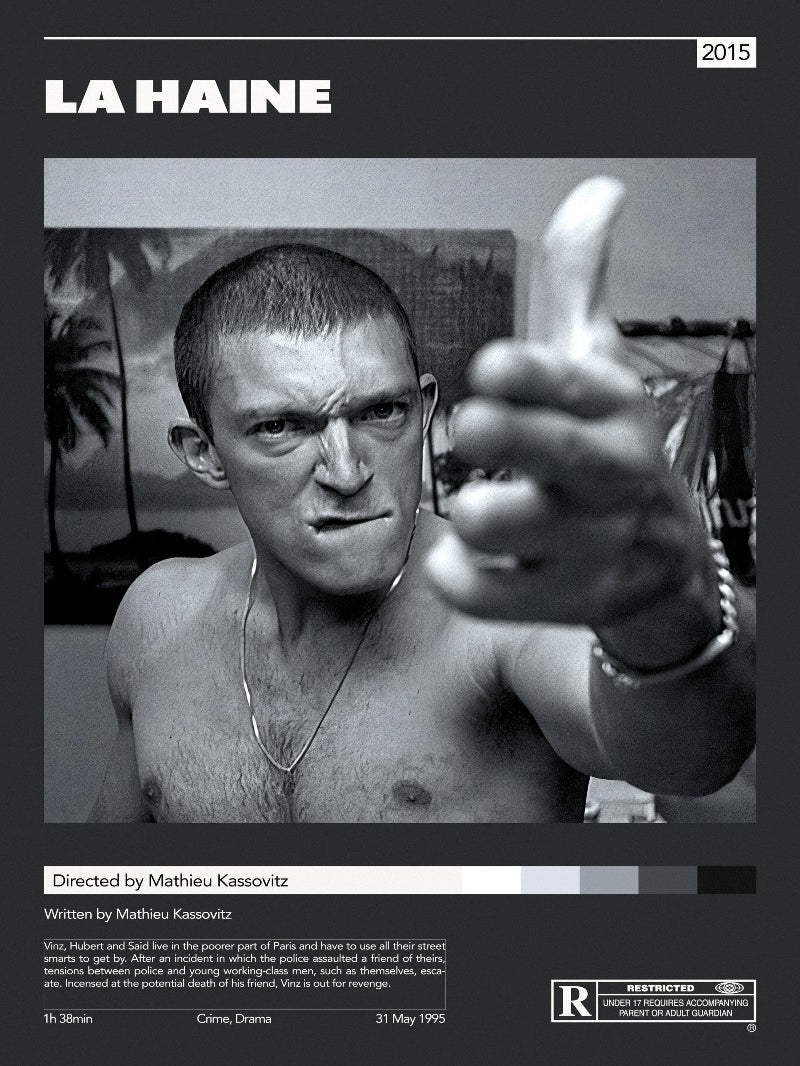 La Haine minimalist paper poster