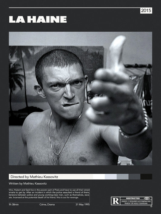 La Haine minimalist paper poster