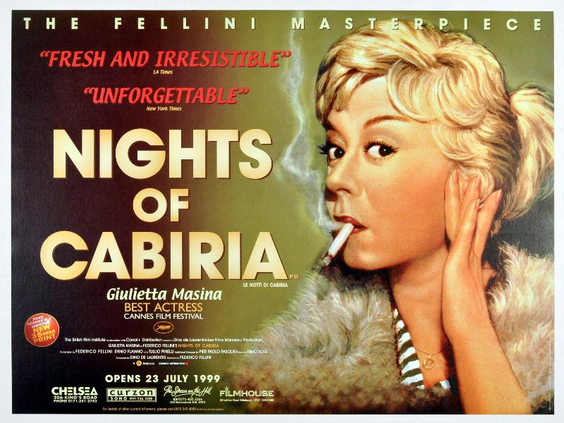 Nights of Cabiria paper poster