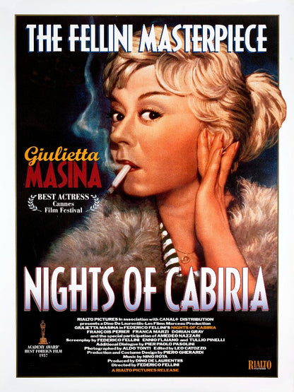 Nights of Cabiria paper poster