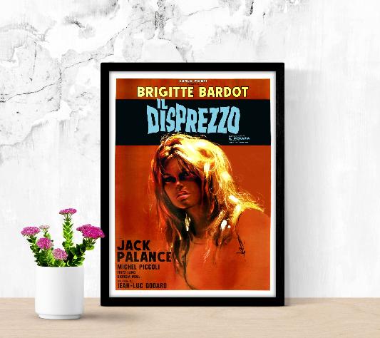 Il disprezzo framed poster