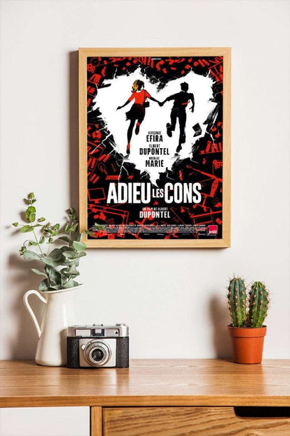 Adieu les cons - framed poster