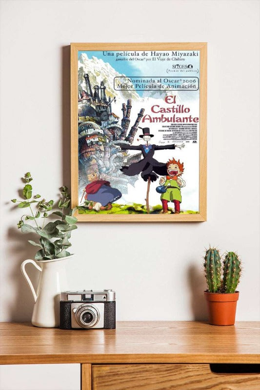 El castillo ambulante - framed poster