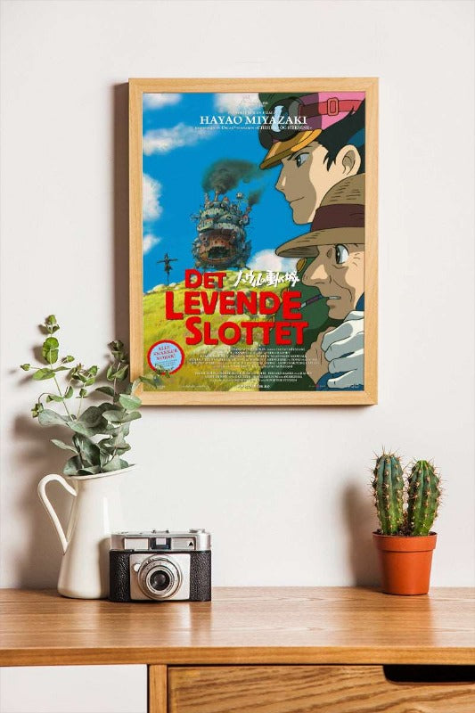 Det Levende Slottet - framed poster