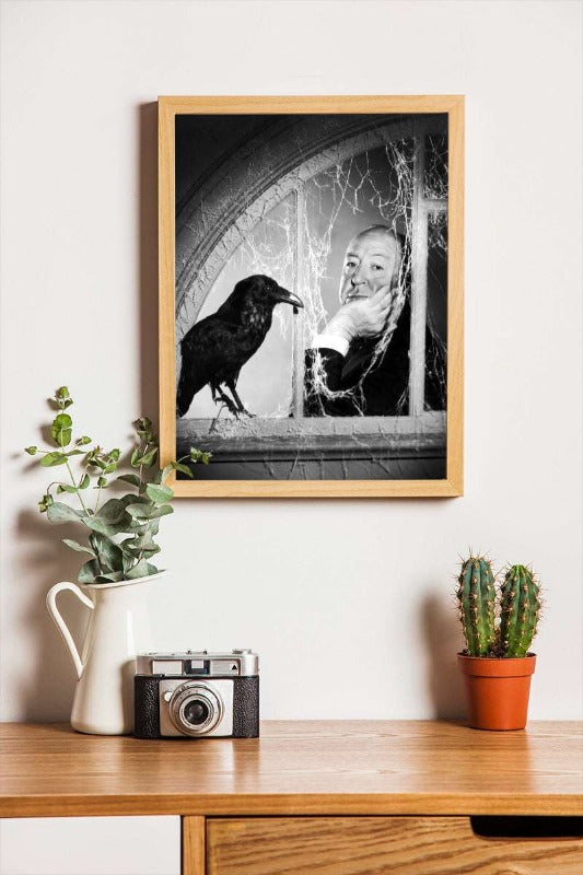 Alfred Hitchcock (The Birds) - framed poster