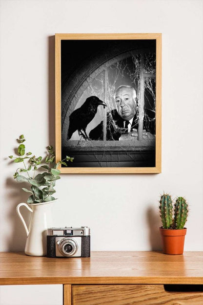 Alfred Hitchcock (The Birds) - framed poster