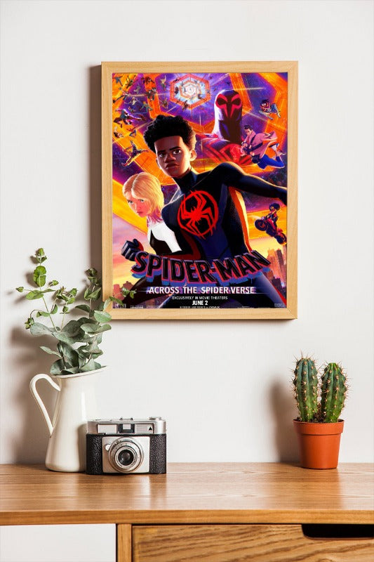 Spider Man Across The Spider Verse - framed poster