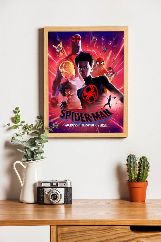 Spider Man Across The Spider Verse - framed poster